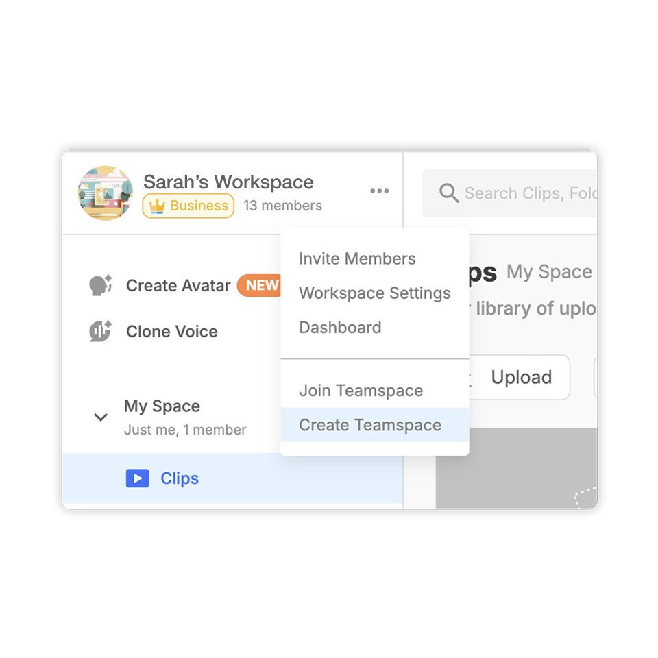 Step 2 — Create a Visla Workspace and Teamspaces for departments or clients